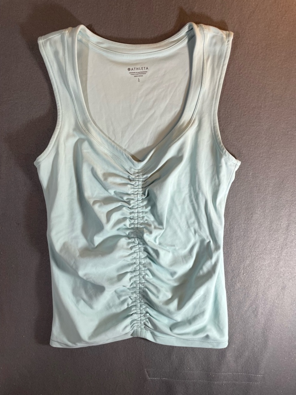 Athleta Pale Aqua Ruched Tank